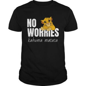 Disney Lion King Classic No Worries Simba Funny Tshirt